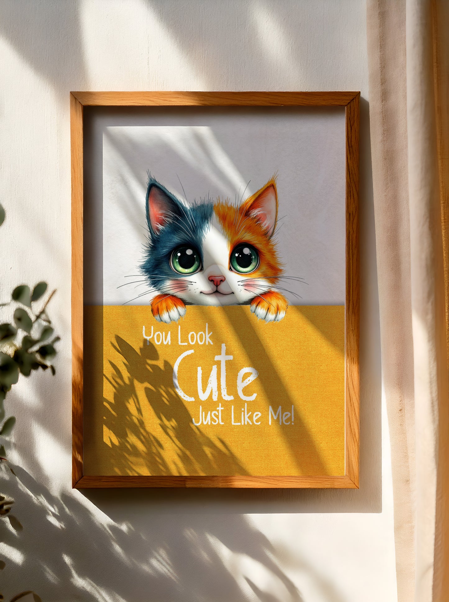 Cute Cat Wall Art with FREE Cute Puppies PDF Calendar | Cute Cat Wall Art 2x3 Ratio 300 dpi High-Resolution JPG format (Digital Download)