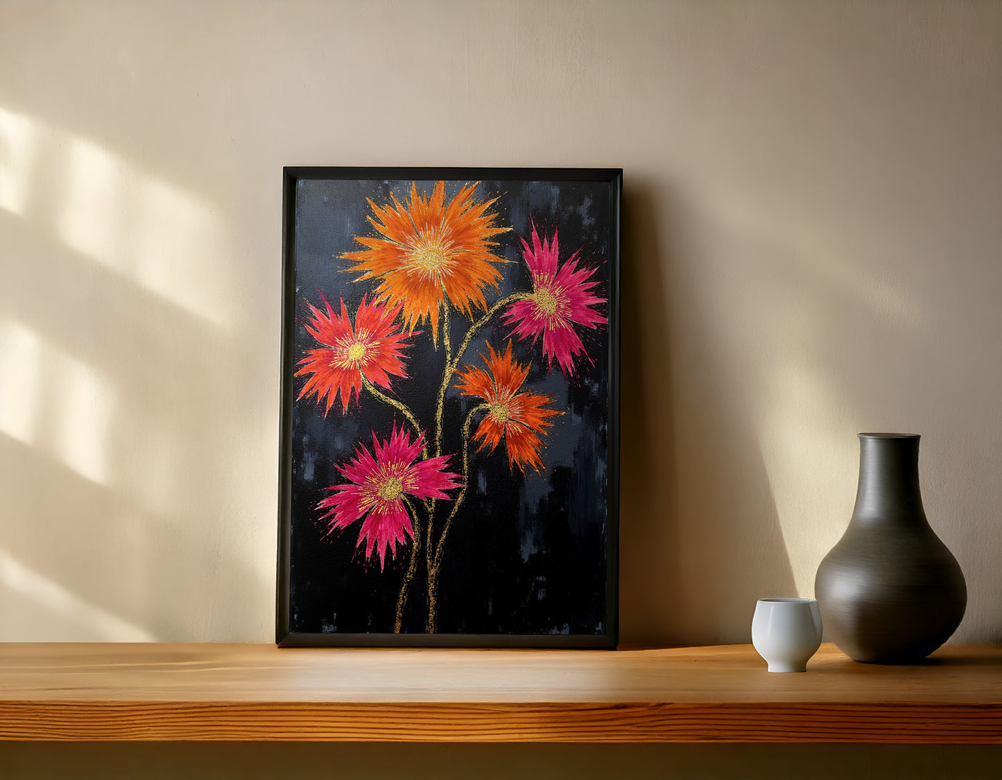 Set of 3 Boho Wall Art Prints | 24x36 inch 300 DPI Digital Download | Calming Modern Art for Living Room, Bedroom, or Office