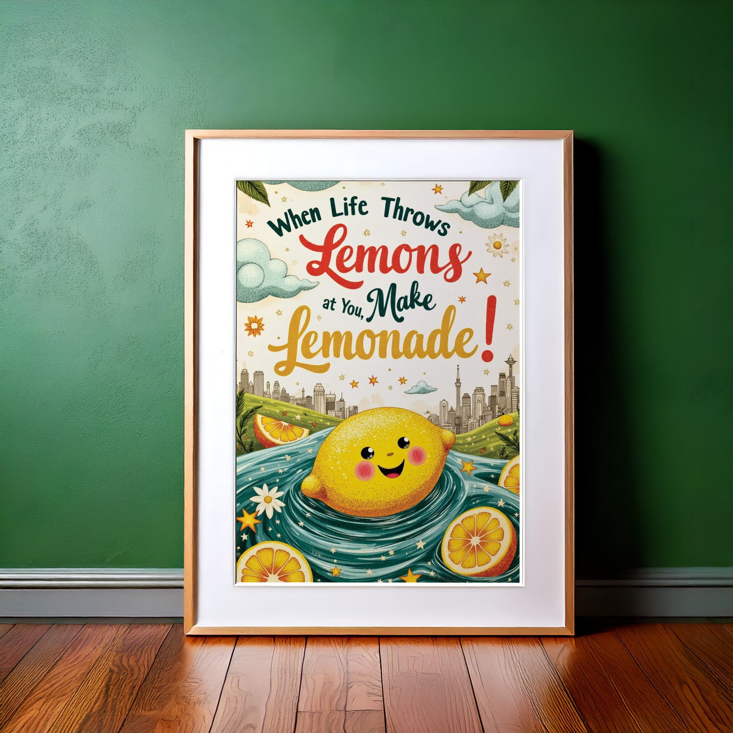 Funny Inspirational Quote Wall Art: Cozy Home Decor, Reminder Art with FREE 2026 Calendar (Digital Download)