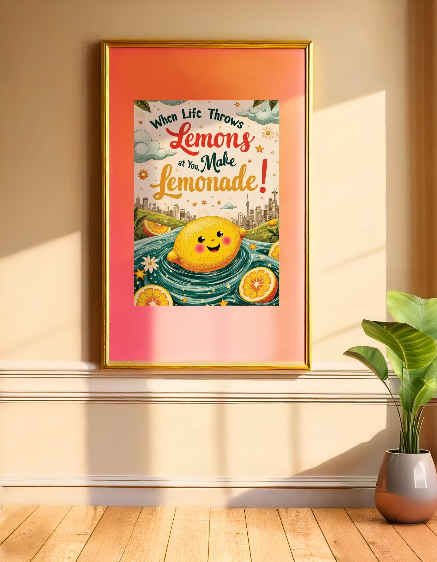 Funny Inspirational Quote Wall Art: Cozy Home Decor, Reminder Art with FREE 2026 Calendar (Digital Download)