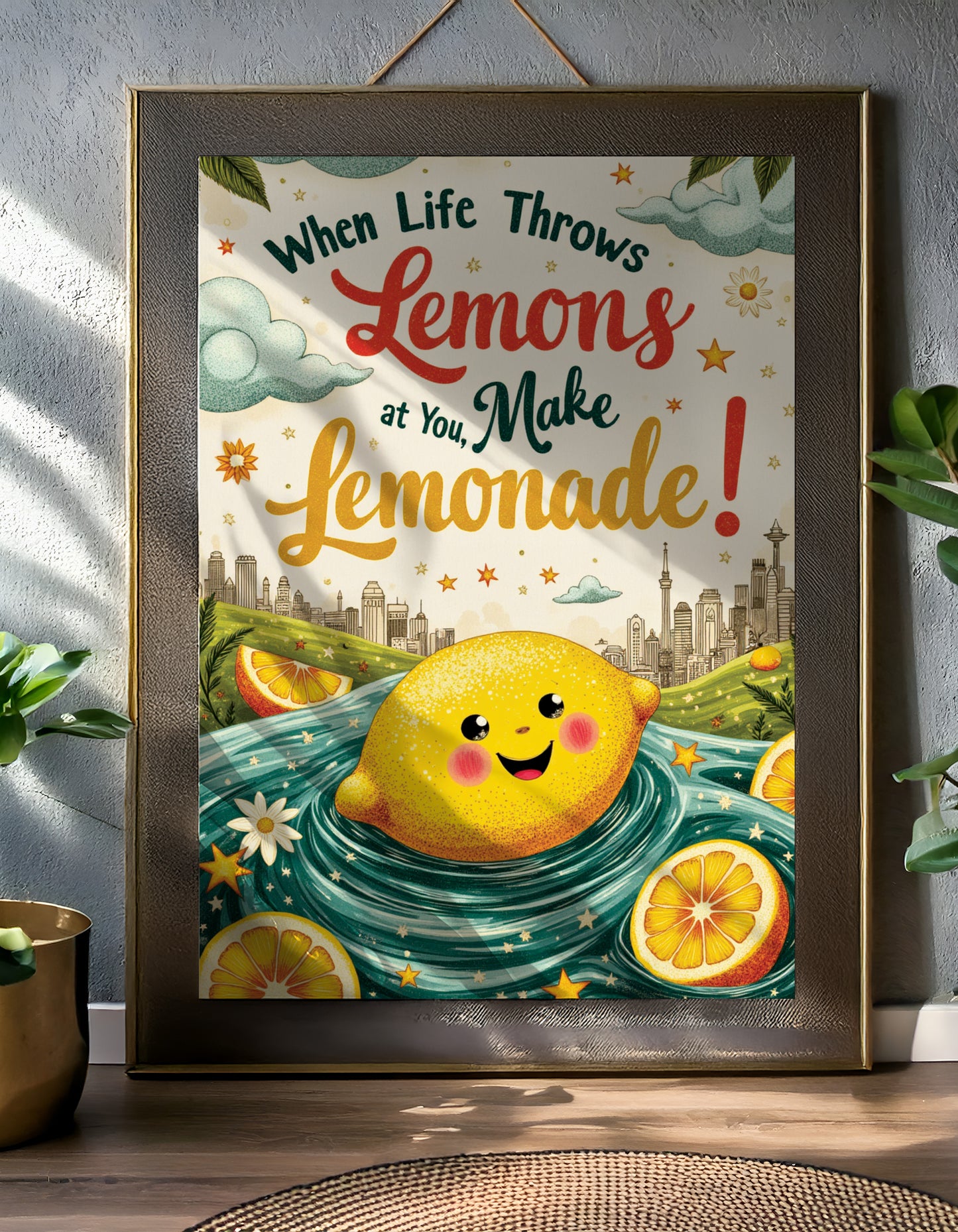 Funny Inspirational Quote Wall Art: Cozy Home Decor, Reminder Art with FREE 2026 Calendar (Digital Download)