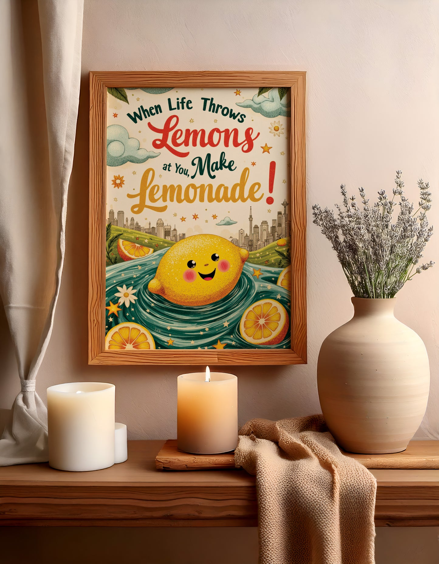 Funny Inspirational Quote Wall Art: Cozy Home Decor, Reminder Art with FREE 2026 Calendar (Digital Download)