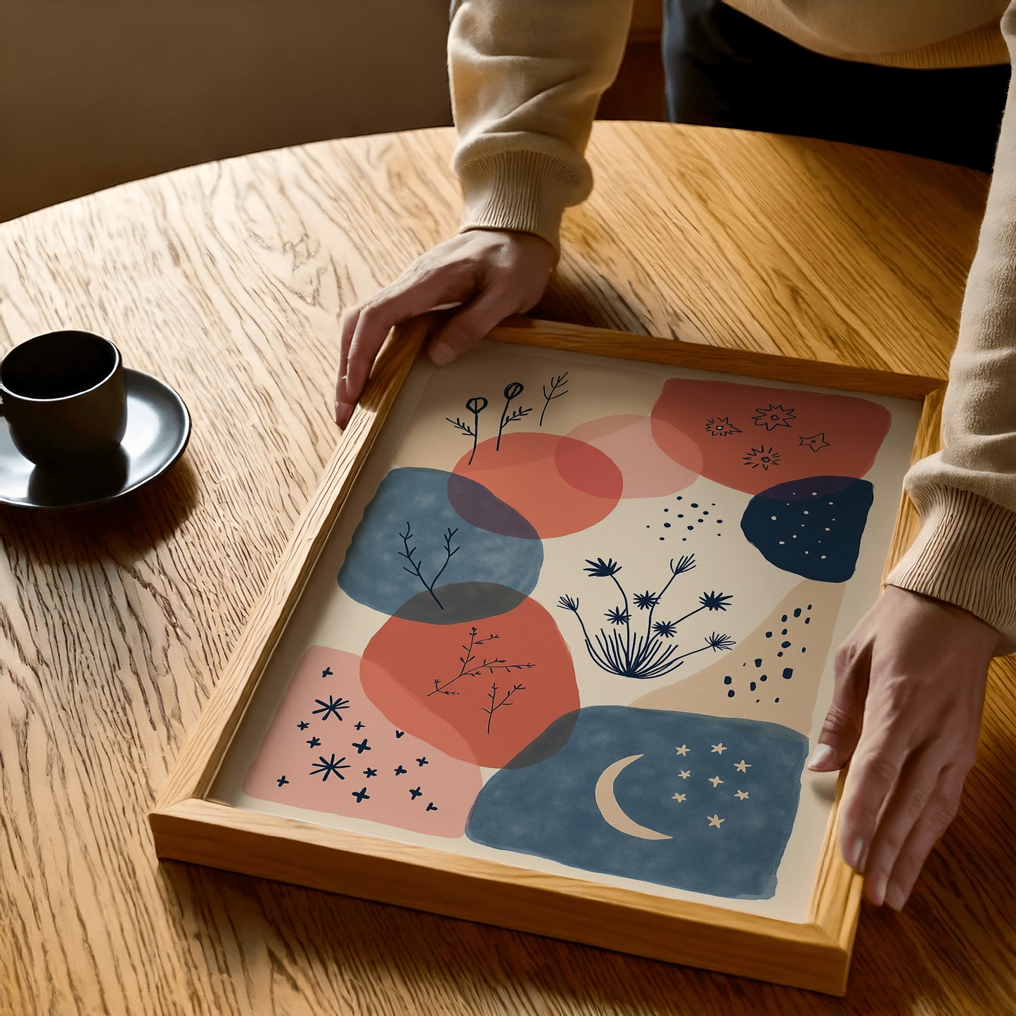 Set of 3 Boho Art | Minimalist Neutral Decor | 24x36 inch 300 DPI Digital Download | Calming Modern Art for Living Room, Bedroom, or Office