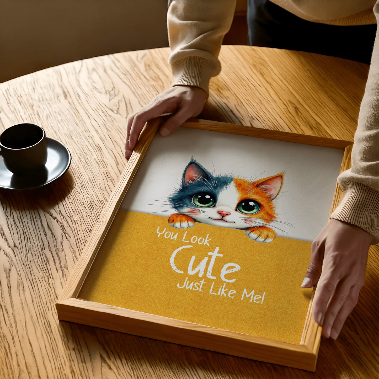 Cute Cat Wall Art with FREE Cute Puppies PDF Calendar | Cute Cat Wall Art 2x3 Ratio 300 dpi High-Resolution JPG format (Digital Download)