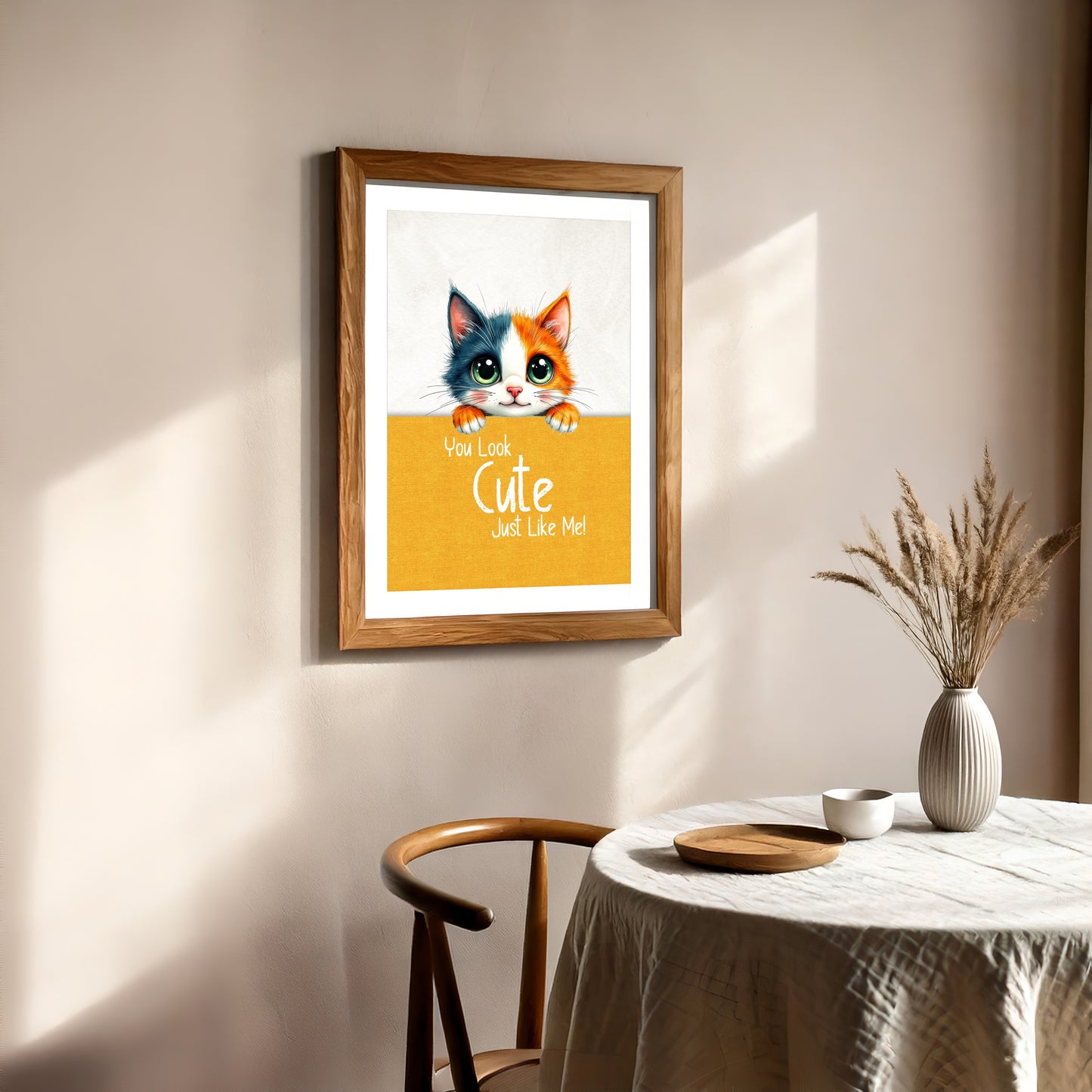Cute Cat Wall Art with FREE Cute Puppies PDF Calendar | Cute Cat Wall Art 2x3 Ratio 300 dpi High-Resolution JPG format (Digital Download)