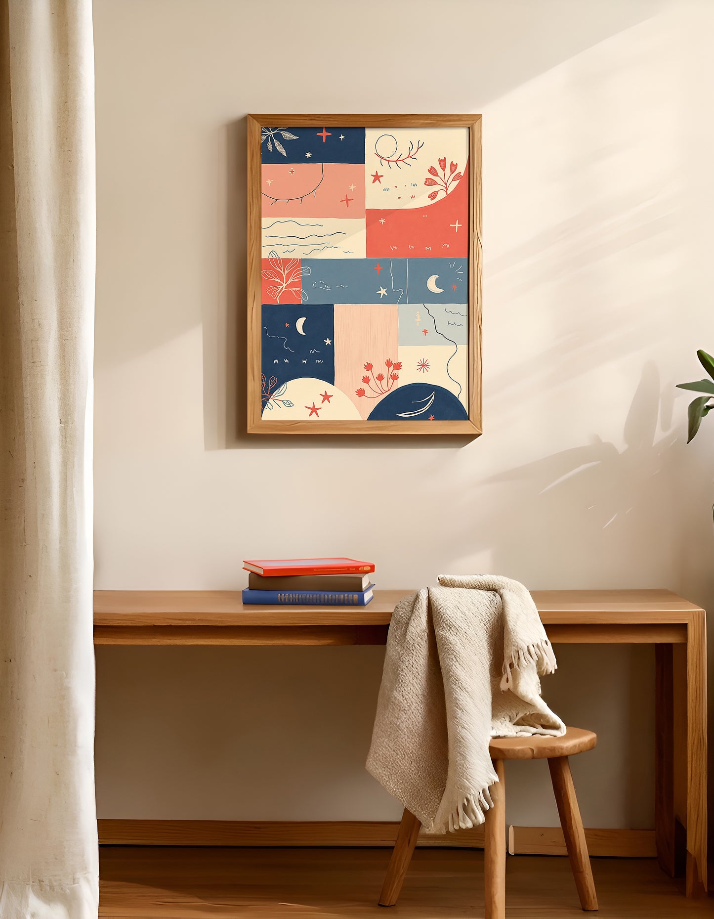 Set of 3 Boho Art | Minimalist Neutral Decor | 24x36 inch 300 DPI Digital Download | Calming Modern Art for Living Room, Bedroom, or Office