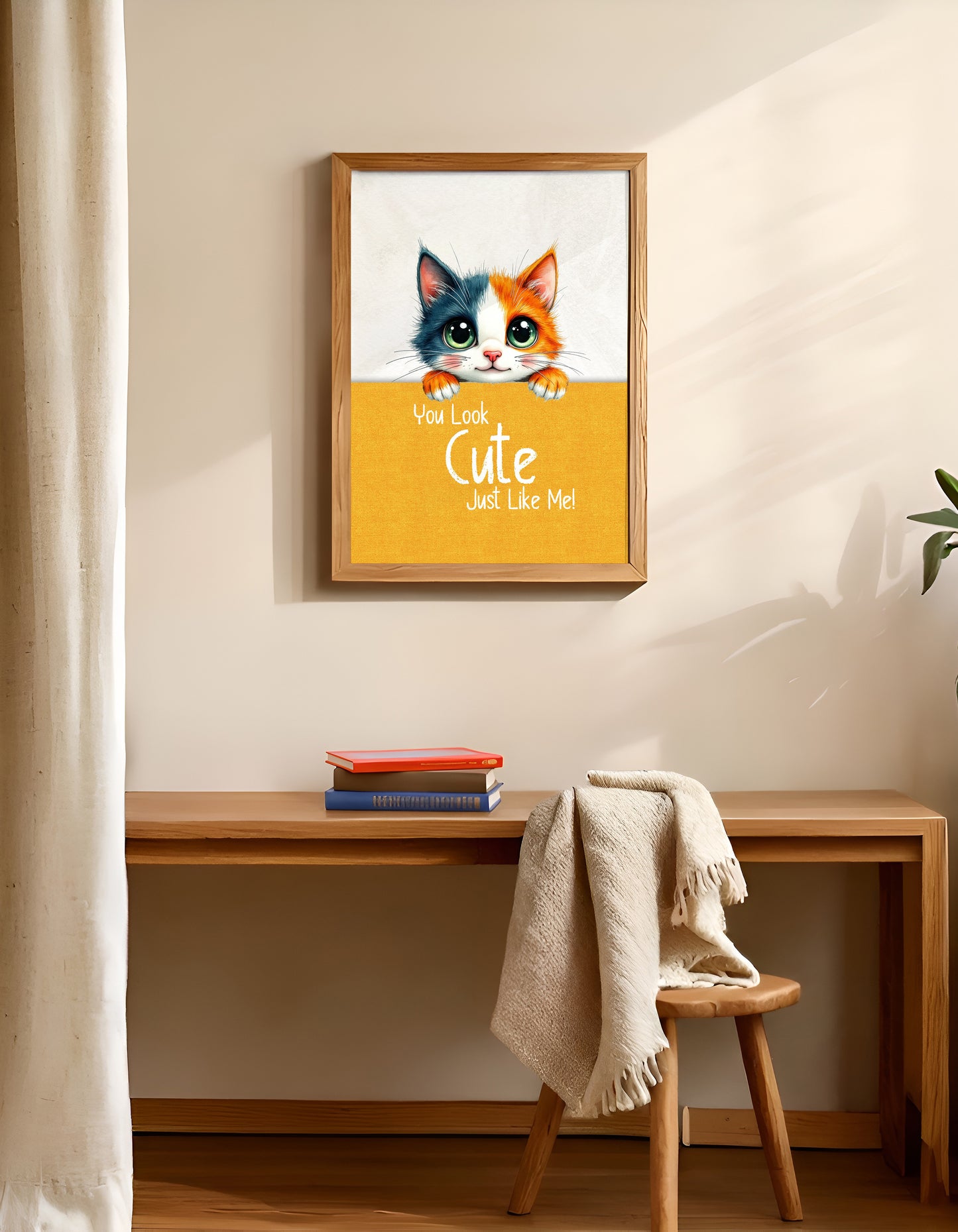 Cute Cat Wall Art with FREE Cute Puppies PDF Calendar | Cute Cat Wall Art 2x3 Ratio 300 dpi High-Resolution JPG format (Digital Download)