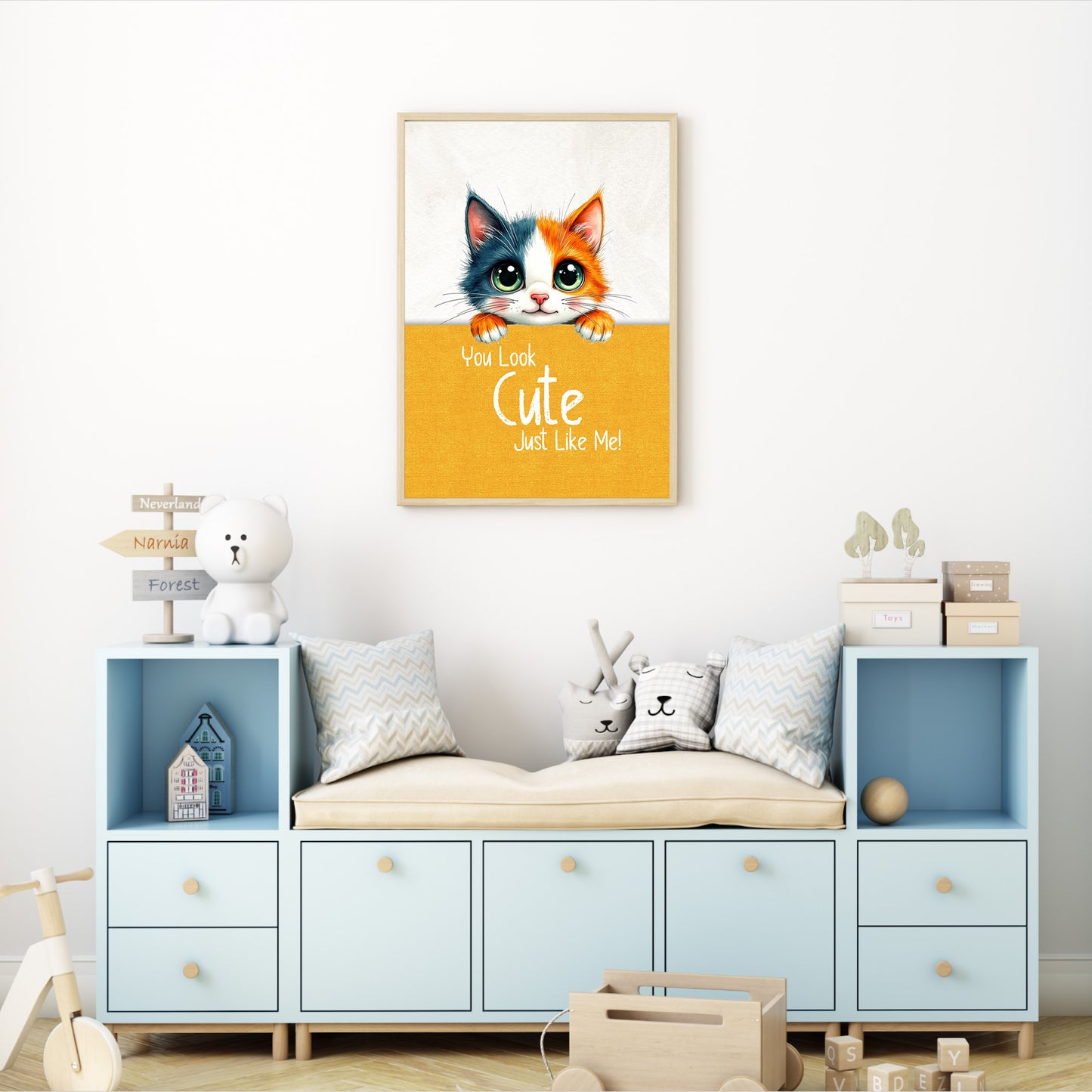 Cute Cat Wall Art with FREE Cute Puppies PDF Calendar | Cute Cat Wall Art 2x3 Ratio 300 dpi High-Resolution JPG format (Digital Download)