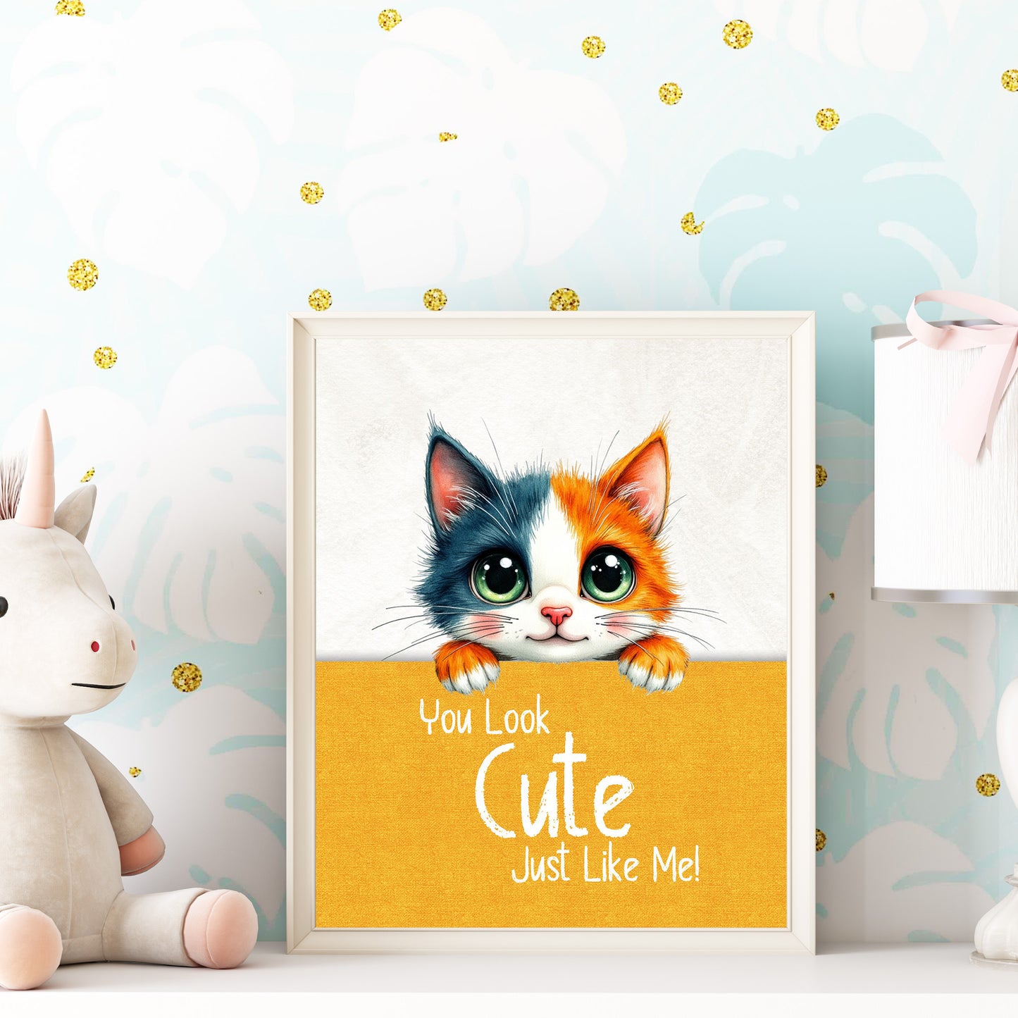 Cute Cat Wall Art with FREE Cute Puppies PDF Calendar | Cute Cat Wall Art 2x3 Ratio 300 dpi High-Resolution JPG format (Digital Download)