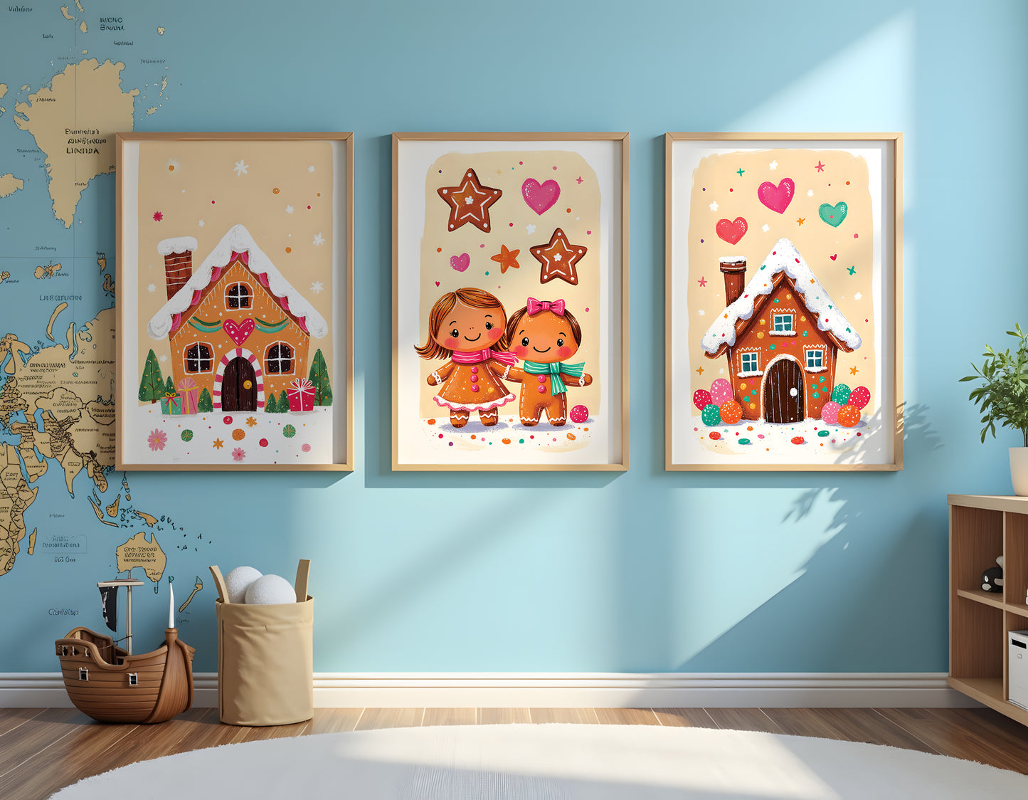 Kids Season Colors Triptych Wall Art for Kids Room | Digital Download