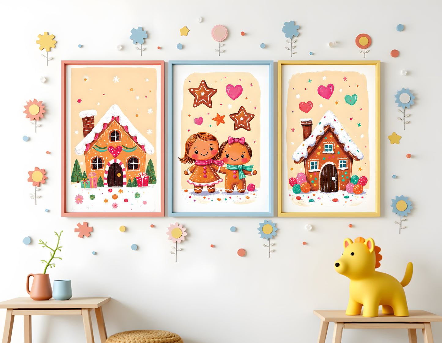 Kids Season Colors Triptych Wall Art for Kids Room | Digital Download