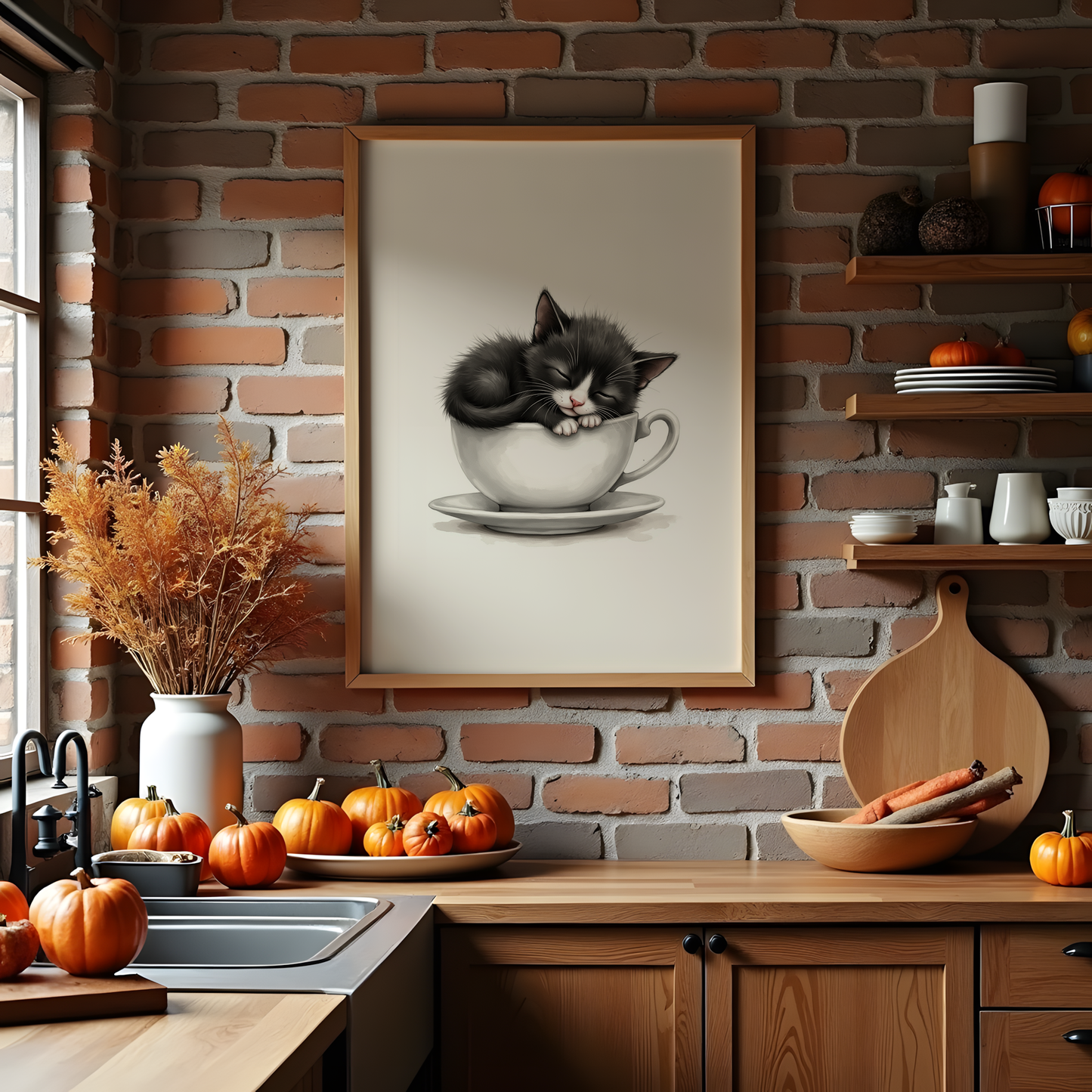 Showcase Art with PSD Frame Mockups for Wall Arts | 14 'Halloween Themed' Mockup Bundle + FREE Puppy 2026 Calendar (PDF) | Digital Download