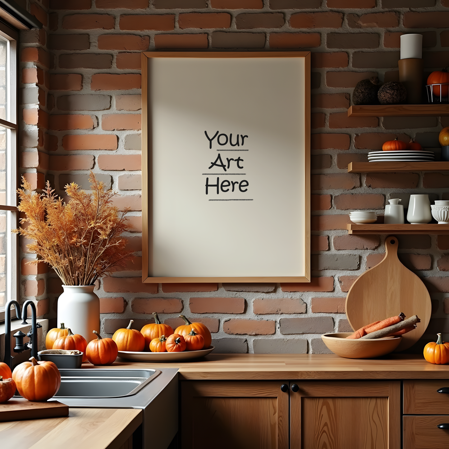 November PSD Mockups for Kitchen Wall Arts | 4 Mockup Bundle | Digital Download