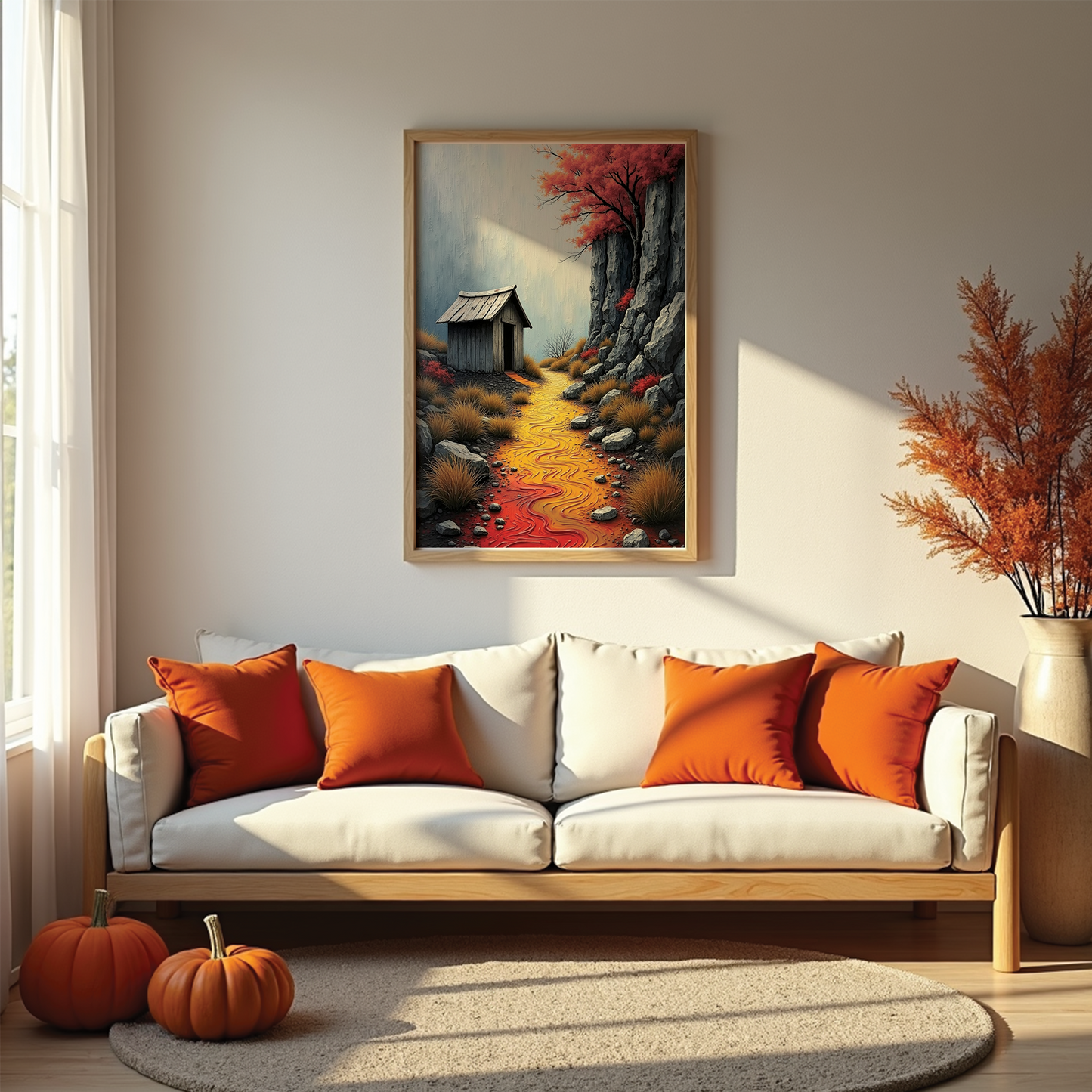 Showcase Art with PSD Frame Mockups for Wall Arts | 14 'Halloween Themed' Mockup Bundle + FREE Puppy 2026 Calendar (PDF) | Digital Download