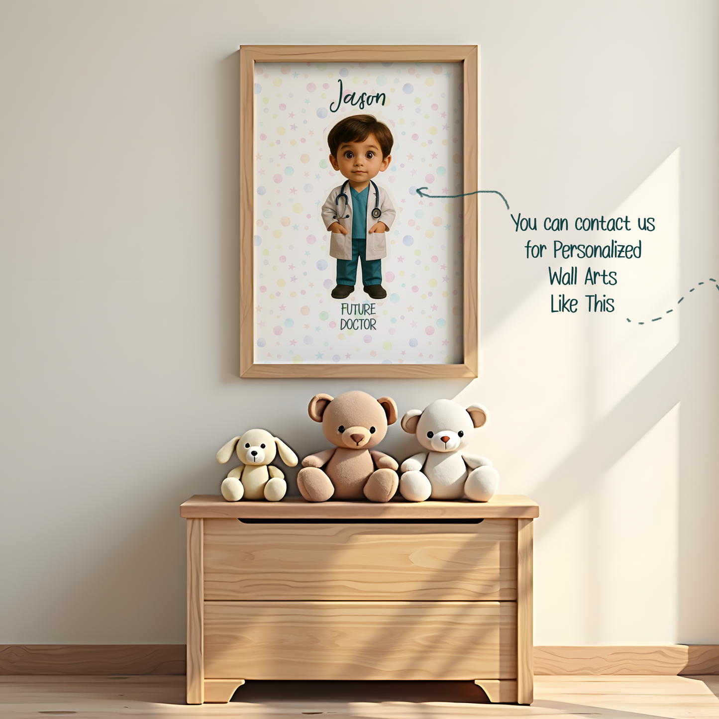 Wall Art Mockups - Kid's Rooms | Realistic PSD Mockups for Your Wall Art Showcasing | 4 PSD Mockup Files - Two 2 Frames, Two Single Frames