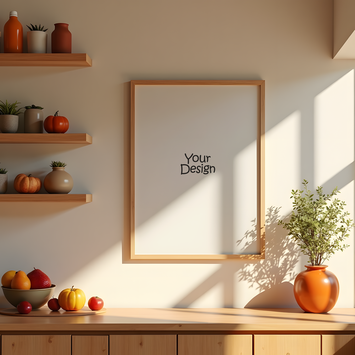 November PSD Mockups for Kitchen Wall Arts | 4 Mockup Bundle | Digital Download