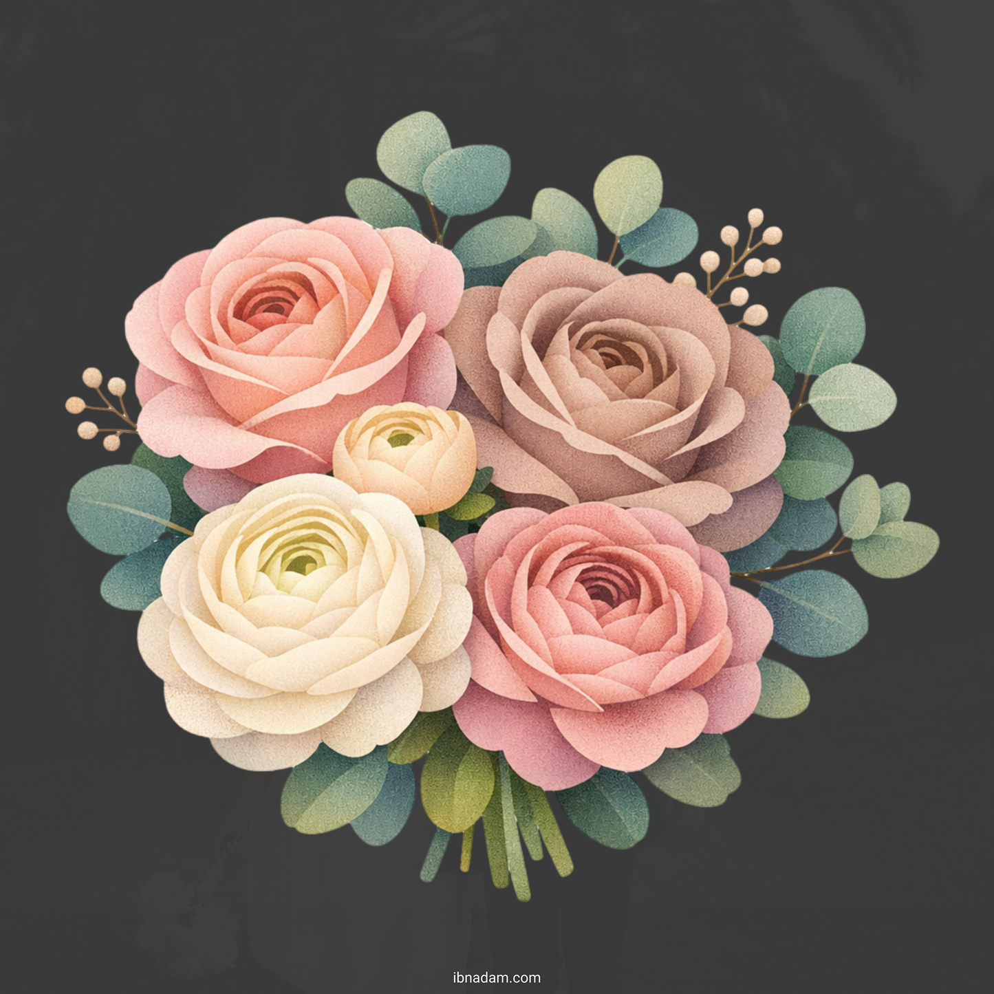 Wedding Floral Bouquet Stickers Pack | 20 PNG Transparent Floral Stickers | Wedding Clipart Bundle | Digital Download Floral PNG