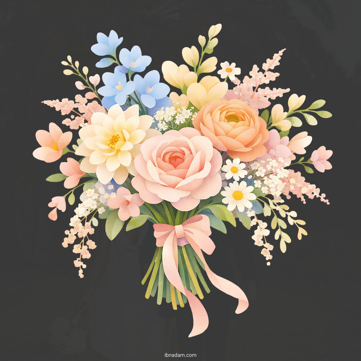 Wedding Floral Bouquet Stickers Pack | 20 PNG Transparent Floral Stickers | Wedding Clipart Bundle | Digital Download Floral PNG