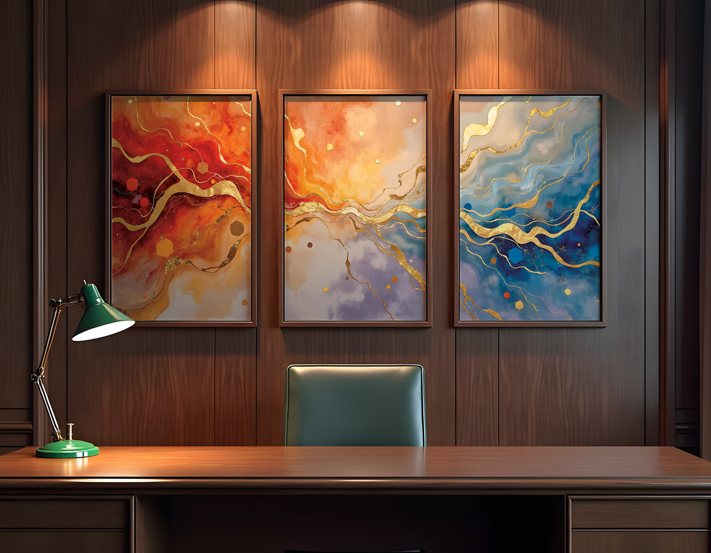 Buy 1 Get 1 FREE Triptych: Resin Splash Triptych | FREE Moon-Light Triptych Included | Digital Download