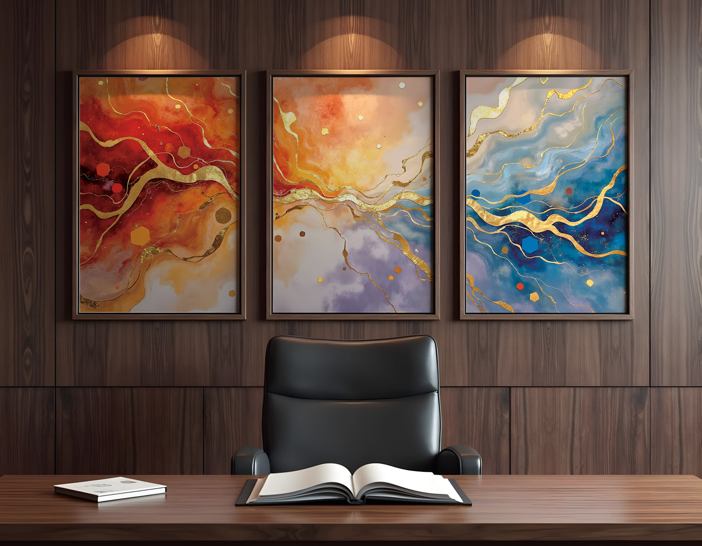 Buy 1 Get 1 FREE Triptych: Resin Splash Triptych | FREE Moon-Light Triptych Included | Digital Download