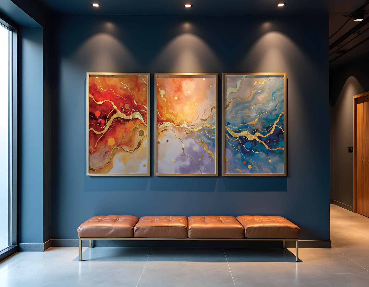 Buy 1 Get 1 FREE Triptych: Resin Splash Triptych | FREE Moon-Light Triptych Included | Digital Download