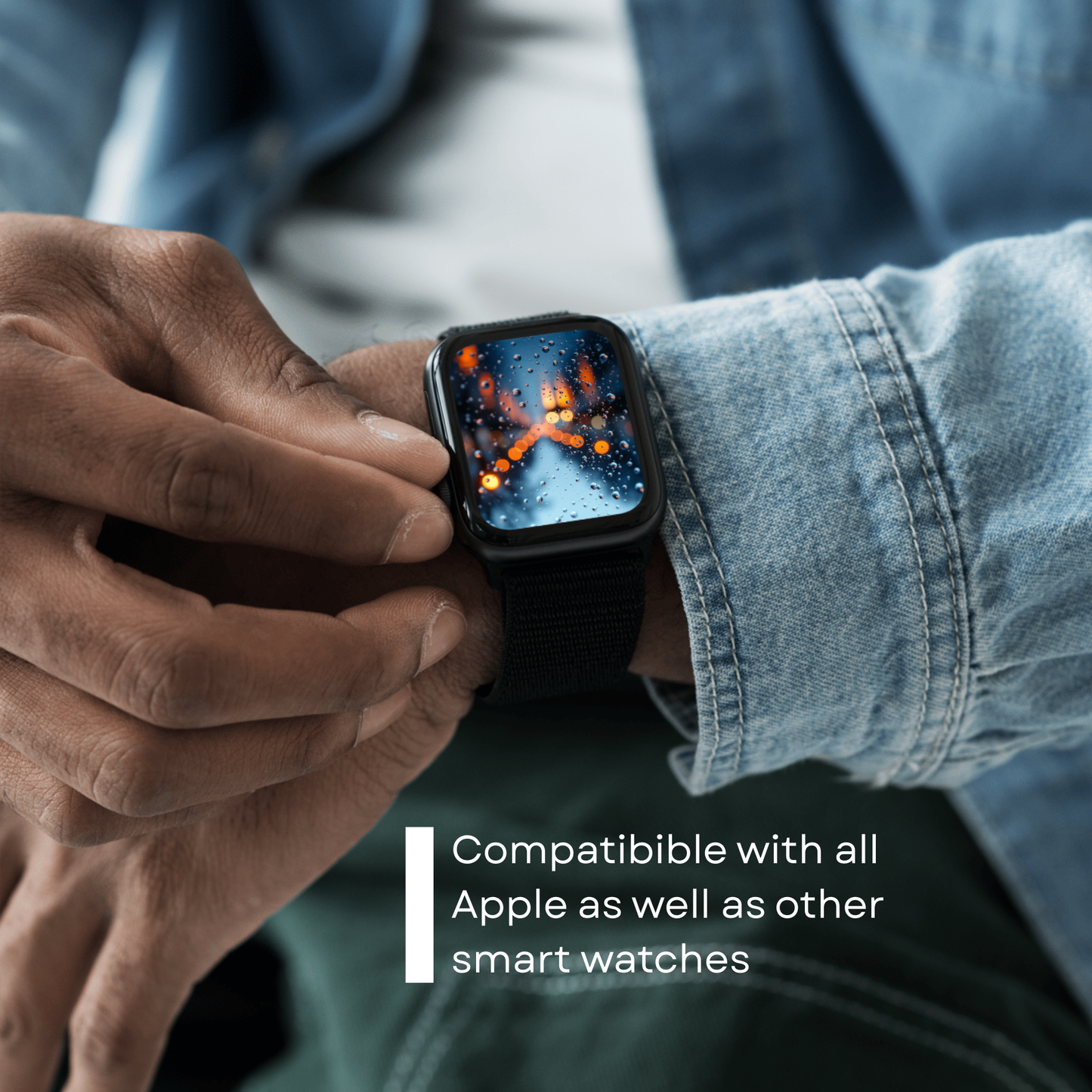 Watch Faces Digital Download | Raindrops on Window Backgrounds | Aesthetic Watch Wallpapers Pack