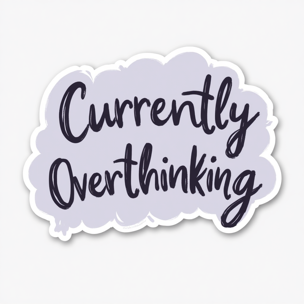 Anxious Overthinker Stickers Pack • 50+ PNGs • Transparent Background • Digital Art Download + Bonus 2026 Puppies Calendar