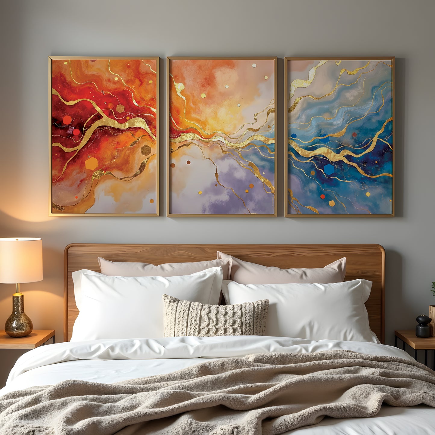 Buy 1 Get 1 FREE Triptych: Resin Splash Triptych | FREE Moon-Light Triptych Included | Digital Download