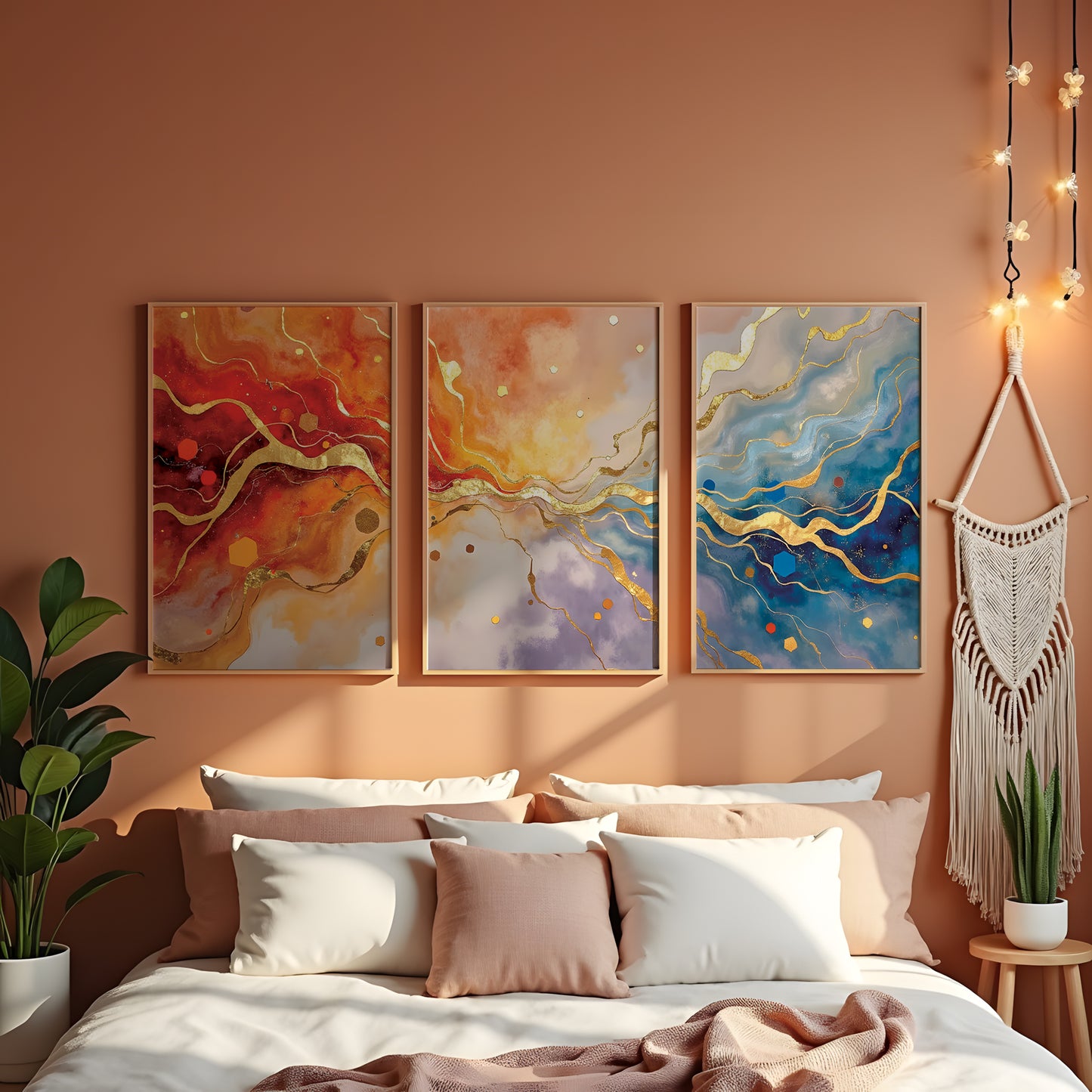 Buy 1 Get 1 FREE Triptych: Resin Splash Triptych | FREE Moon-Light Triptych Included | Digital Download