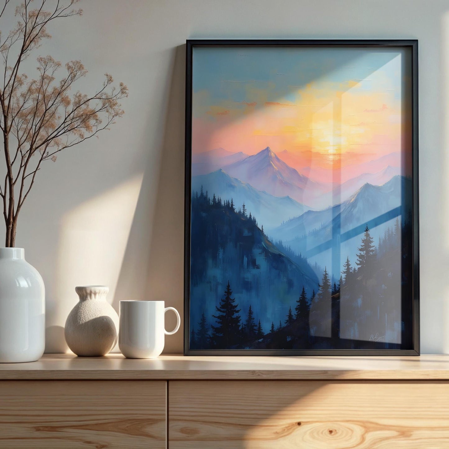 Sunrise Landscape Wall Art | Digital Download Prints | High-Res JPG | Nature Home Decor | Aesthetic Printable Artwork