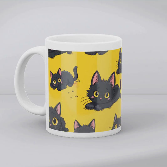 Seamless Black Cat Pattern | Cute Halloween Digital Paper | Scrapbooking, Crafting, Fabric & POD Download