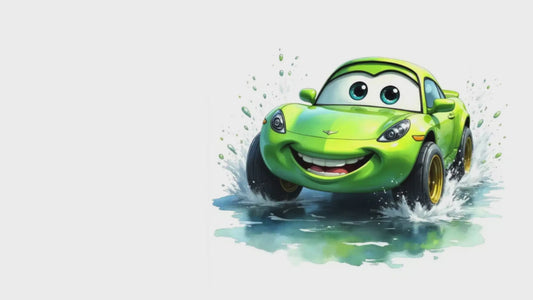 Cars - Printable 2026 Calendar | Watercolor Cars Cartoon Clipart | Monthly Wall Art | PDF + 13 JPEG Files