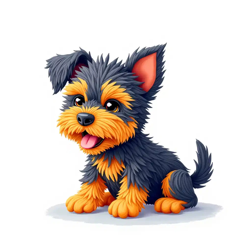 2 Page 2026 Calendar: Stuffed Puppies Art (PDF + JPEG)