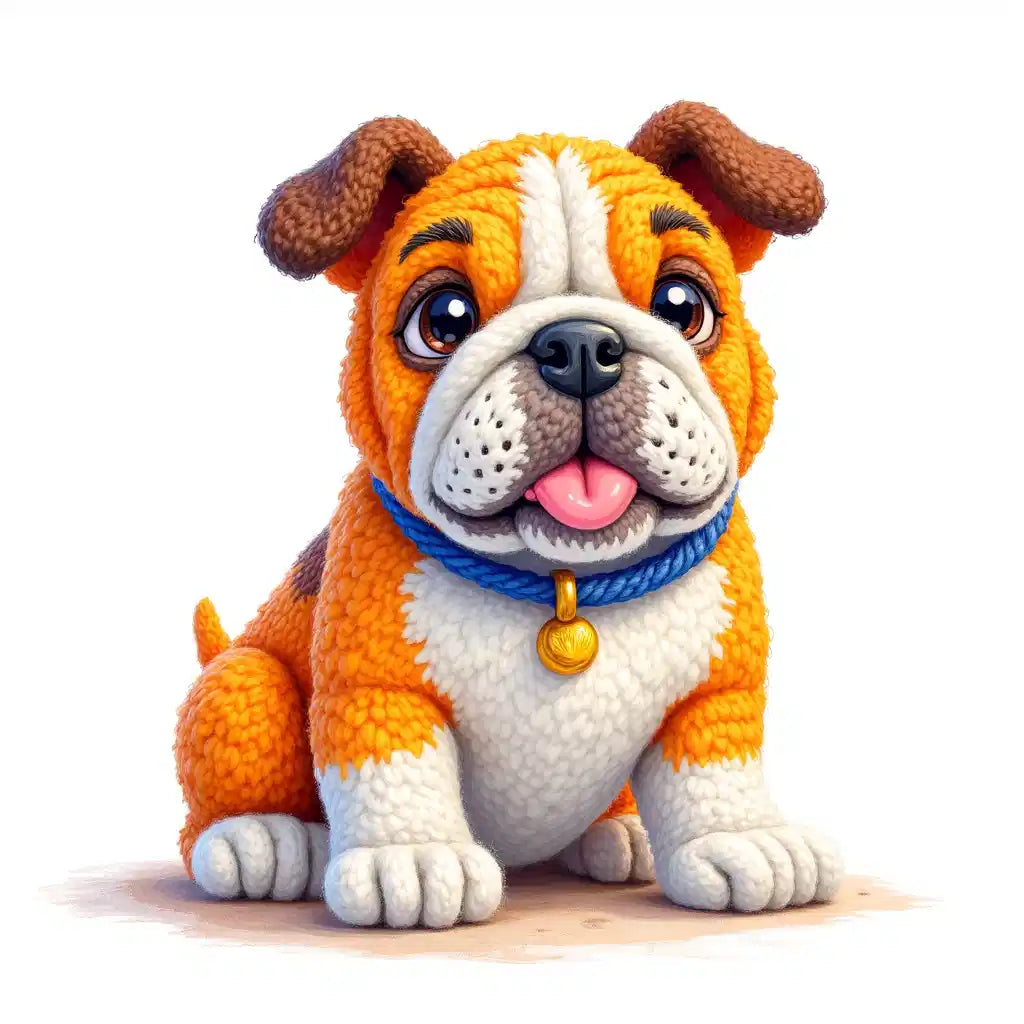 2 Page 2026 Calendar: Stuffed Puppies Art (PDF + JPEG)