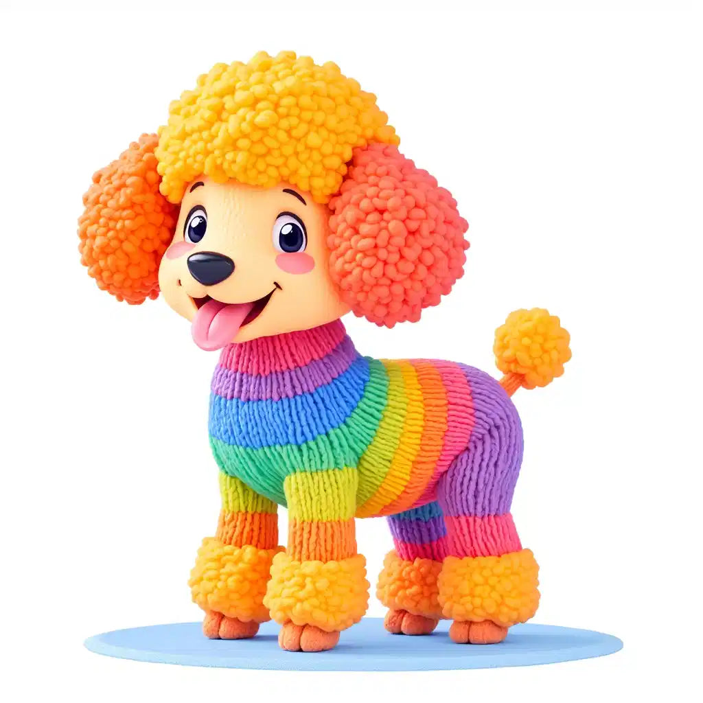 2 Page 2026 Calendar: Stuffed Puppies Art (PDF + JPEG)